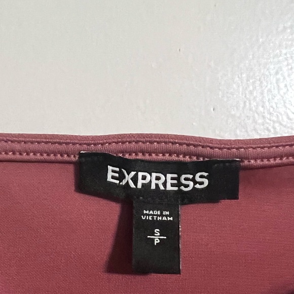 Express Royal Blue Square Neck Bodysuit Express Blush Pink Square Neck Bodysuit - Picture 5 of 8